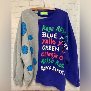 Vintage 90s Ccoltong Korea Graphic Split Sweatshirt Size XXL